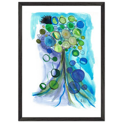 Premium Wooden Framed Poster With Premium Matte Paper Ecophères – Art Numérique