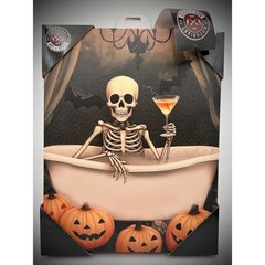 Notoriart Halloween Skeleton Martini Canvas Wall Art Decor Pumpkins