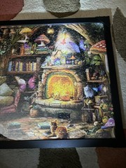 New! Colorful BOHO Botanical Picture/Puzzle w/Black Frame/21.25”x16.25”/Awesome!