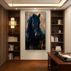 Black Horse Canvas Painting Wall Mural Canvas Prints Art Home Decor Wall Picture
