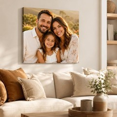 Couple Anniversary Custom Photo Frameless Canvas Wall Art Gift for Her