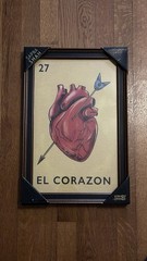 SAPNA SHAH EL CORAZON WALL ART CAT 12×18 LOTERIA #56 LOTTERY PRINT MEXICAN DECOR