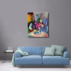 Canvas Wall Art Still Life of Peonies in a Vase 1907 by Henri Matisse Abstrac…