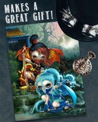 Strangeling Ninja Dragonlings – 11×14 Unframed Art Print Poster – Decor and Gift