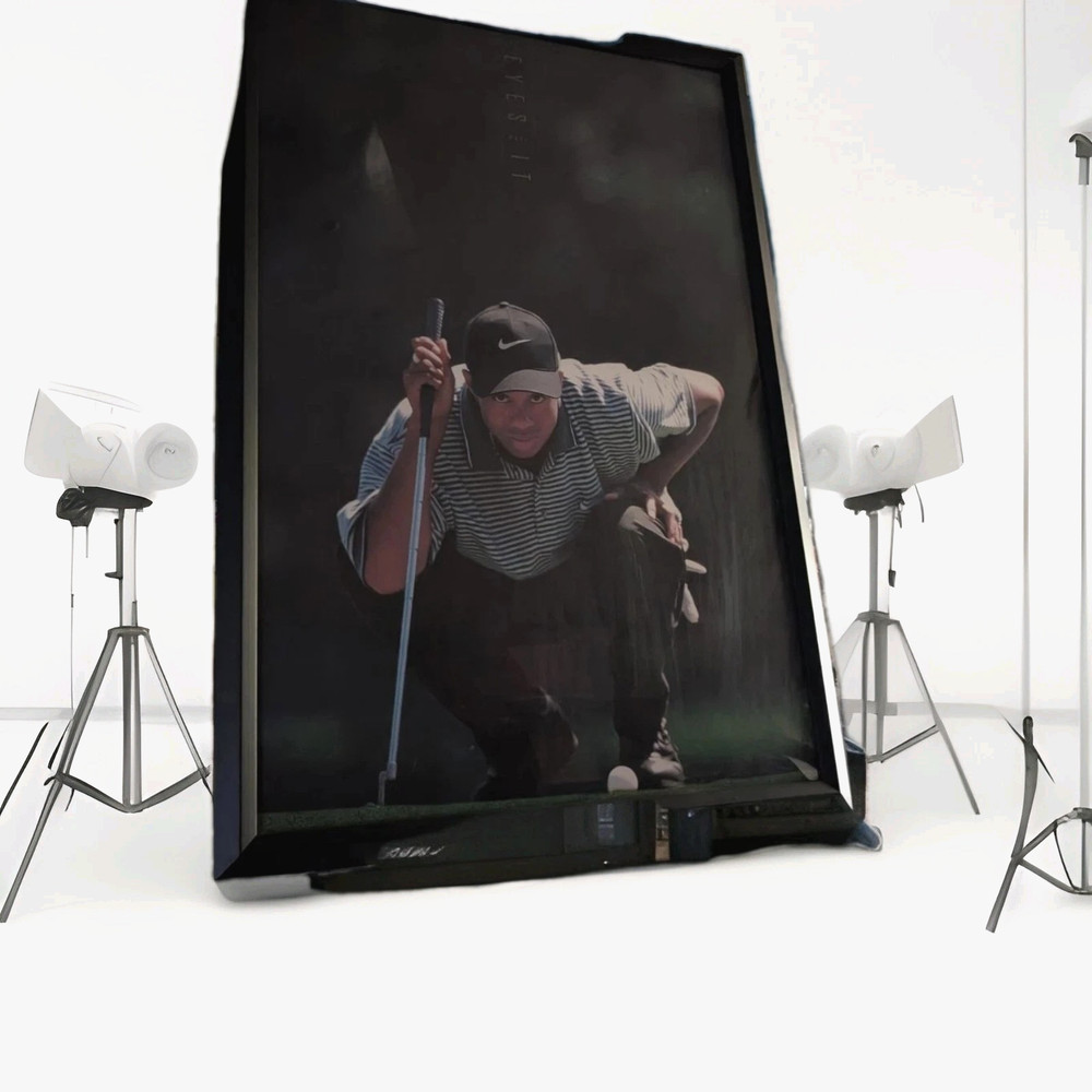 Pre-Owned Tiger Woods Framed Boarder Poster 32 x 23in