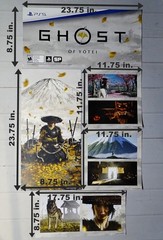 Ghost of Yotei PS5 Gamestop Store Display Promo Poster Lot of 5