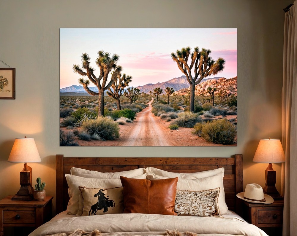 Joshua Tree Canvas Art, Desert Landscape Print, California Western Modern Decor