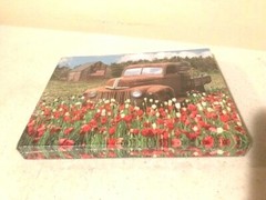 Country Led small Canvas truck hanging print- battery operated