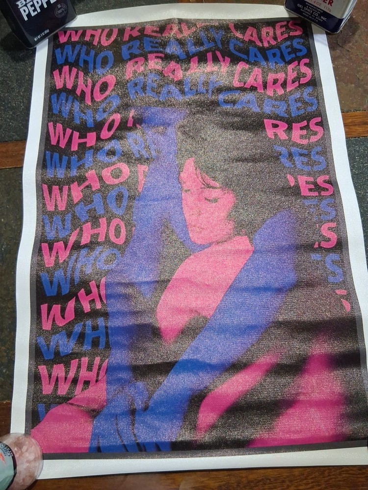 New Who Really Cares TV Girl Vinyl Poster 19×13