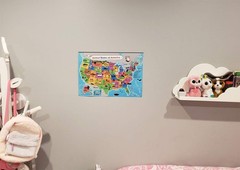 Kids United States Map | Wall Poster 13″ X 19″ US Map Premium Paper | 50 USA Sta