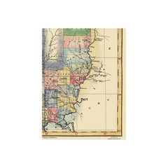 Historic State Map – Illinois – Lucas 1823 – Vintage Wall Art