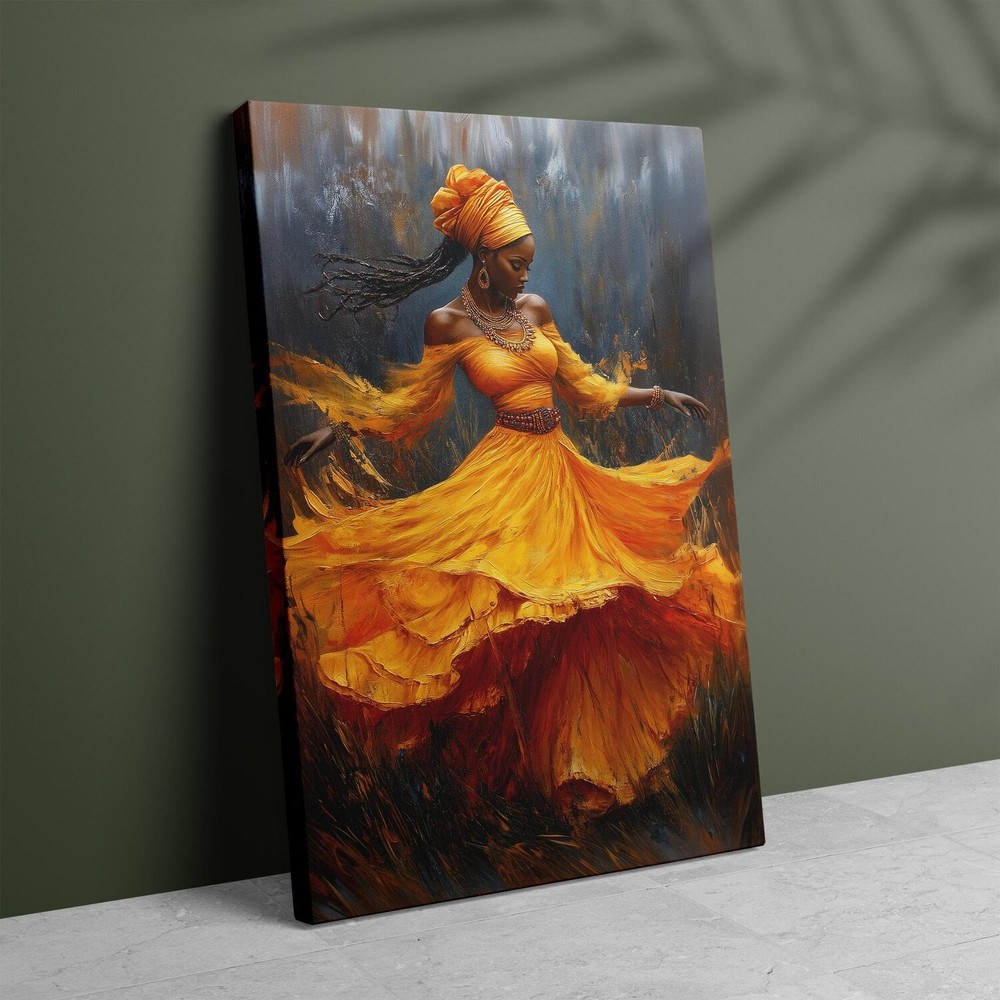 Oshun Canvas Wall Art African Goddess of Love Beauty Fertility Decor