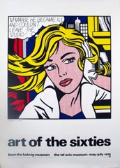 ROY LICHTENSTEIN M…Maybe 55″ x 39.5″ Serigraph 1979 Pop Art Yellow, Multicolor