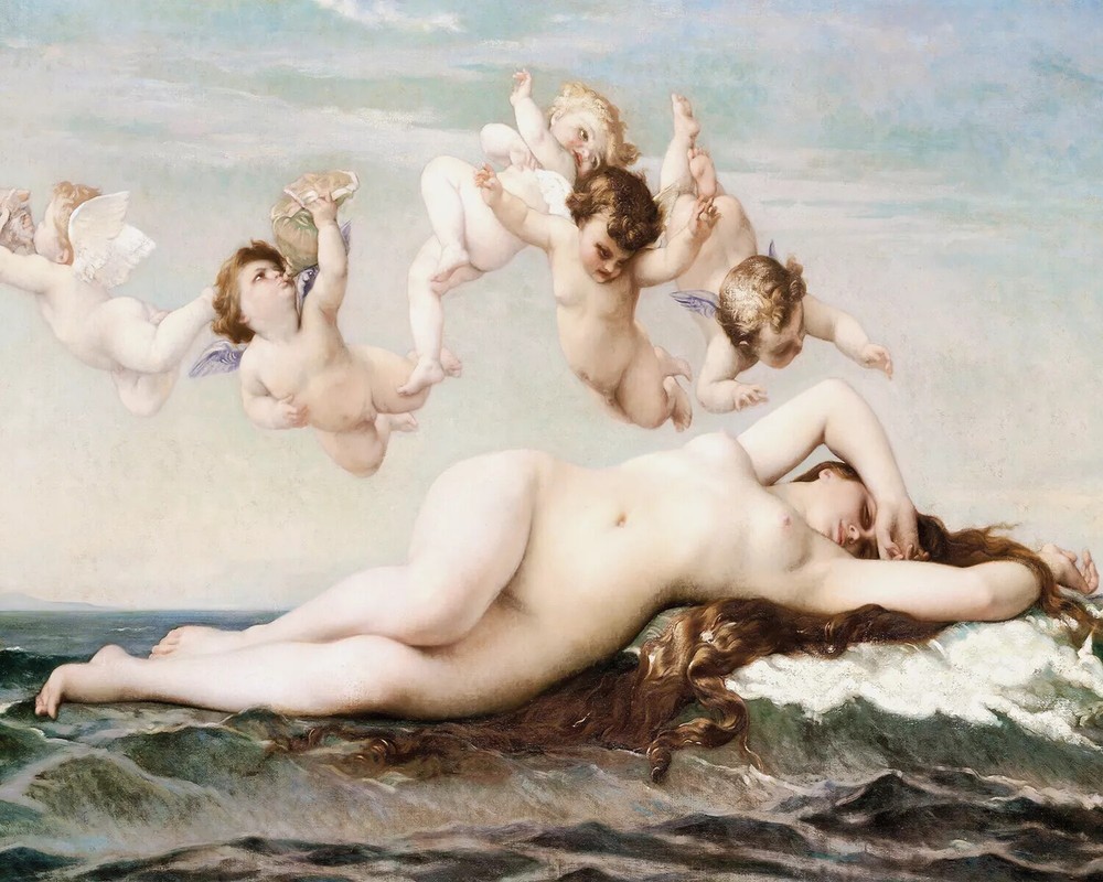 1800s Birth of Venus Giclee Canvas Art Print Classical Reproduction Decor