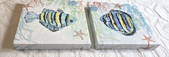 Set of Two 12″ x 12″ Stupell Industries Aquatic Striped Fish Canvas Wall Art