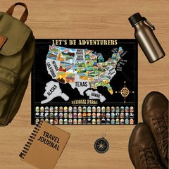 ALL 63 US National Park Scratch Off Map, USA Maps for Travels, National Park …