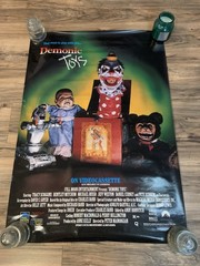 Vtg DEMONIC TOYS Original Movie Poster 27×41” Charles Band Full Moon 1992 Rolled