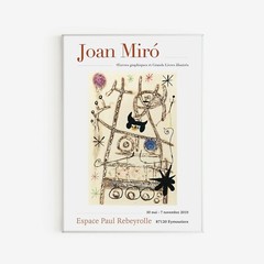 Joan Miro Exhibition 2010 Poster Retro Wall Art Print.