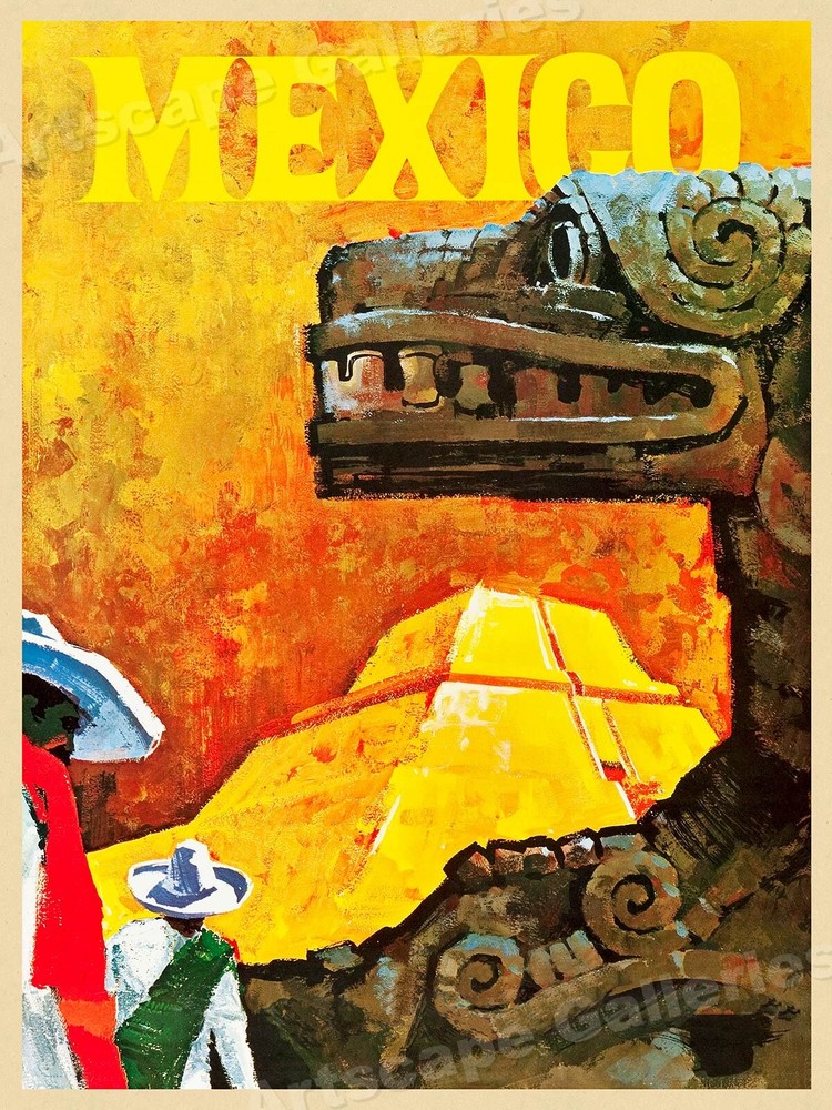 Visit Mexico Vintage Style Travel Poster – 24×32