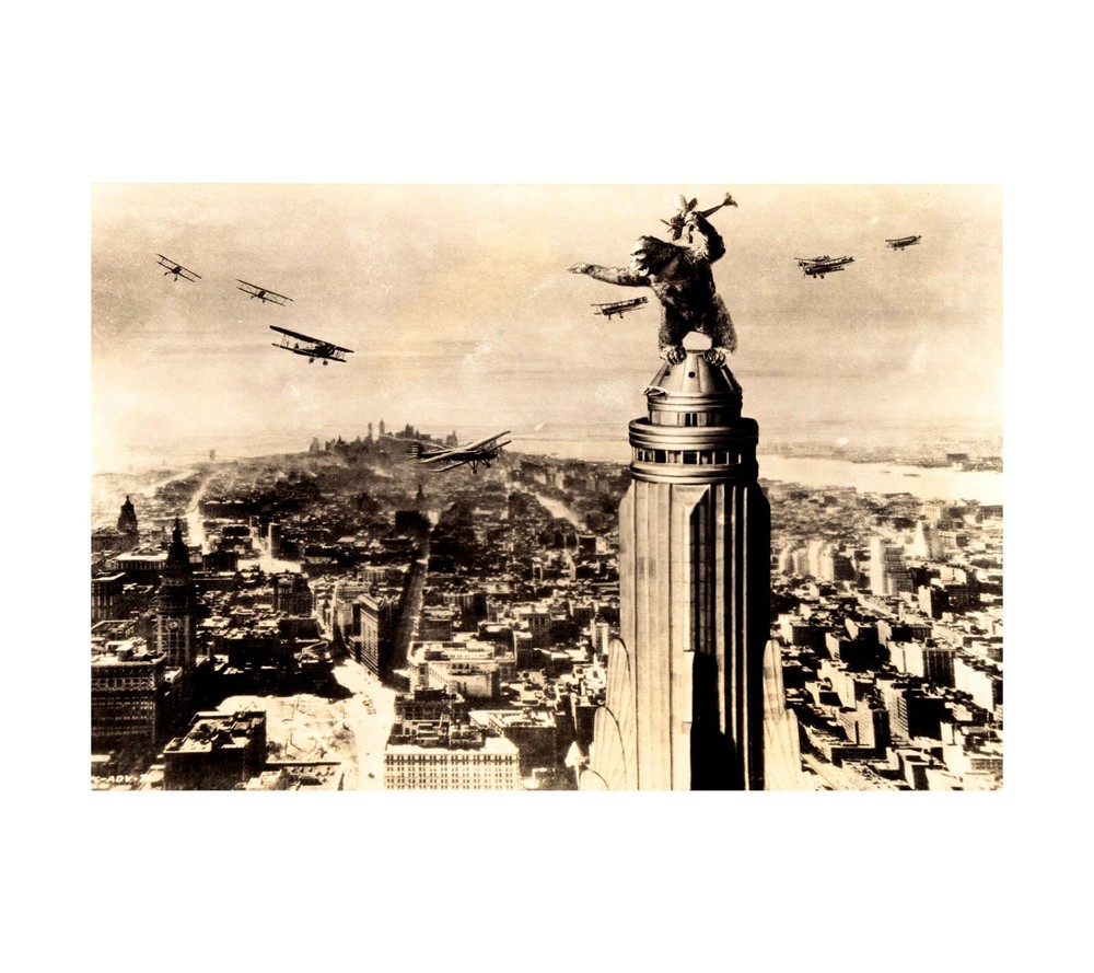 1933 King Kong Atop the Empire State Building Movie Poster or Canvas