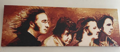 ocean clarks beatles canvas 12in x 3 1/2 feet painting 25/250
