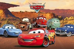 Cars – Disney / Pixar Movie Poster (Characters: Lightning Mcqueen & Sally…)