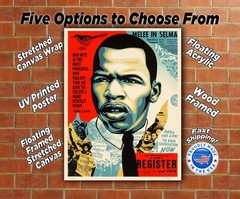 John Lewis Shepard Fairey Canvas Wrap Wall Decor PosterWall Art Print