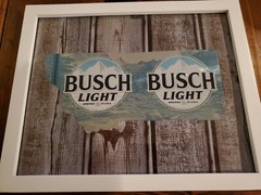 Handmade Busch Light Beer Montana State Cutout Art In Frame