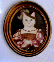 NEW CAROL LEW Royal Cat Wall Art Portraits Framed Print Decor – 15”x17”