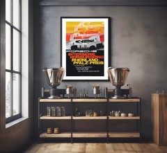 Vintage Porsche 917 Nurburgring Poster 1972 Race Car Wall Art Canvas Decor