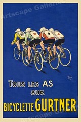 1918 «Bicyclette Gurtner» Vintage Style Cycling French Poster – 24×36