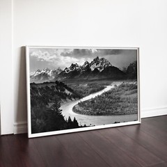 Ansel Adams The Tetons & Snake River Grand Teton Mountain Wall Art Poster Print