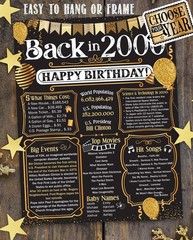 26th Birthday Decorations 2000 Back in 2000 Poster 11×14 Unframed Party Gift