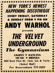 Andy Warhol presents The Velvet Underground – The Gymnasium – 1967 – Poster