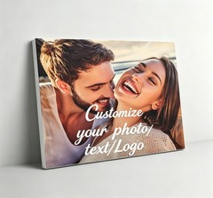 Sentimental Couple Anniversary Gift Thick Frameless Custom Photo Date Canvas