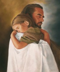 Security Jesus Christ Girl Print Picture by David Bowman Religious Spiritual Art