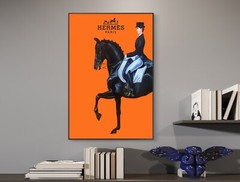 Hermès Orange Horse Fashion wall art home decor Canvas Poster Portrait Gallery