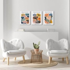 BingruiArt Matisse Wall Art Canvas Colorful Boho Flower Poster Abstract Pictu…
