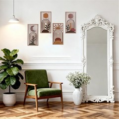 Vibrant Modern Wall Art Set – Terracotta & Burnt Orange for Home Styling