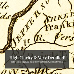 Old Map of Kentucky 1795 – Vintage Kentucky Art