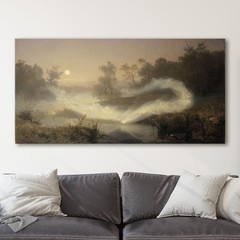 Dancing Fairies by August Malmström Paintings Canvas Wall Art Print