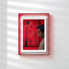 Luxury Aesthetic Acrylic Wall Frame – Rainbow Tinted Art Display For Home Office