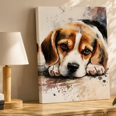 Beagle Dog Canvas Wall Art Cute Puppy Animal Print Painting Home Decor Wall Art