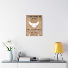Confirmed in Christ 2 Peter 3:18 Bible Canvas Christian Wall Ar