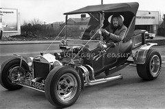 John Bonzo Bonham and Son Jason Bonham in His Vintage Hot Rod Photo Print Poster
