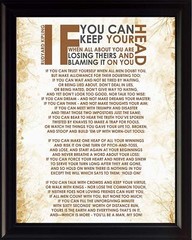 “If” Poem, Rudyard Kipling – Framed Poster Picture Print Motivational Wall Art