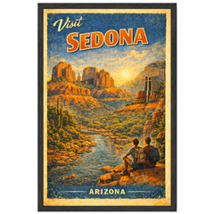 Sedona Arizona Framed Travel Poster 11×17 Vintage Retro Wall Art Gift Decor