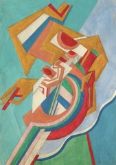 Abstract Multicoloured Design : Helen Saunders : 1915 : 13×19 Archival Art Print