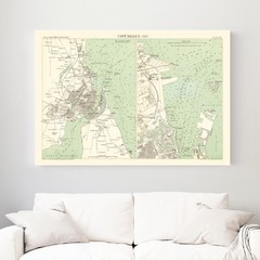 Old Map of Copenhagen 1888 – Vintage Denmark Art Wall Decor