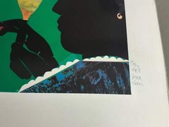 ROMARE BEARDEN School Bell Time 35″ x 44″ Serigraph 1994 African American Multic